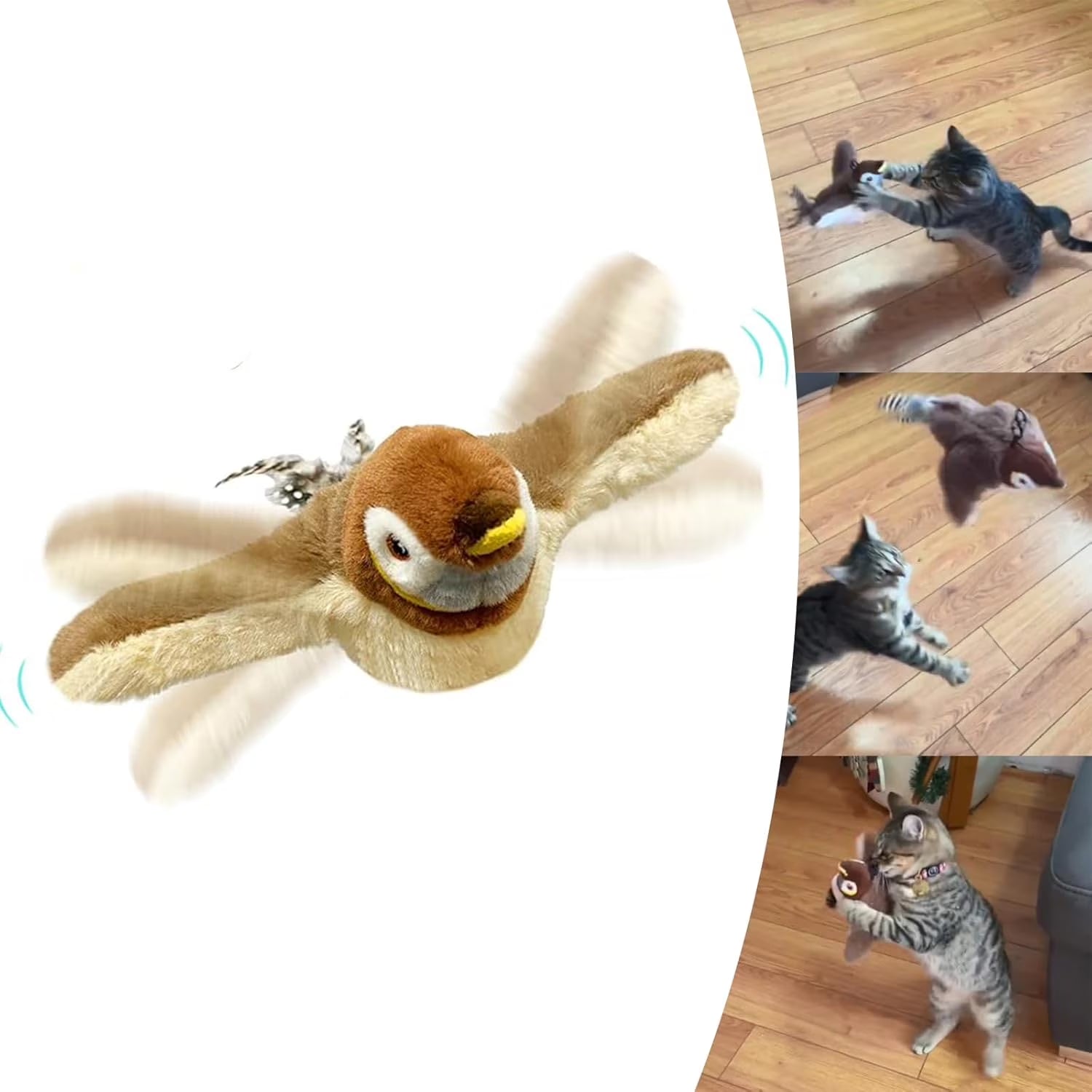 Flappy Bird Cat Toy – Interactive Electric Fluttering Bird for Cats | Motion-Activated, Rechargeable & Irresistible Play