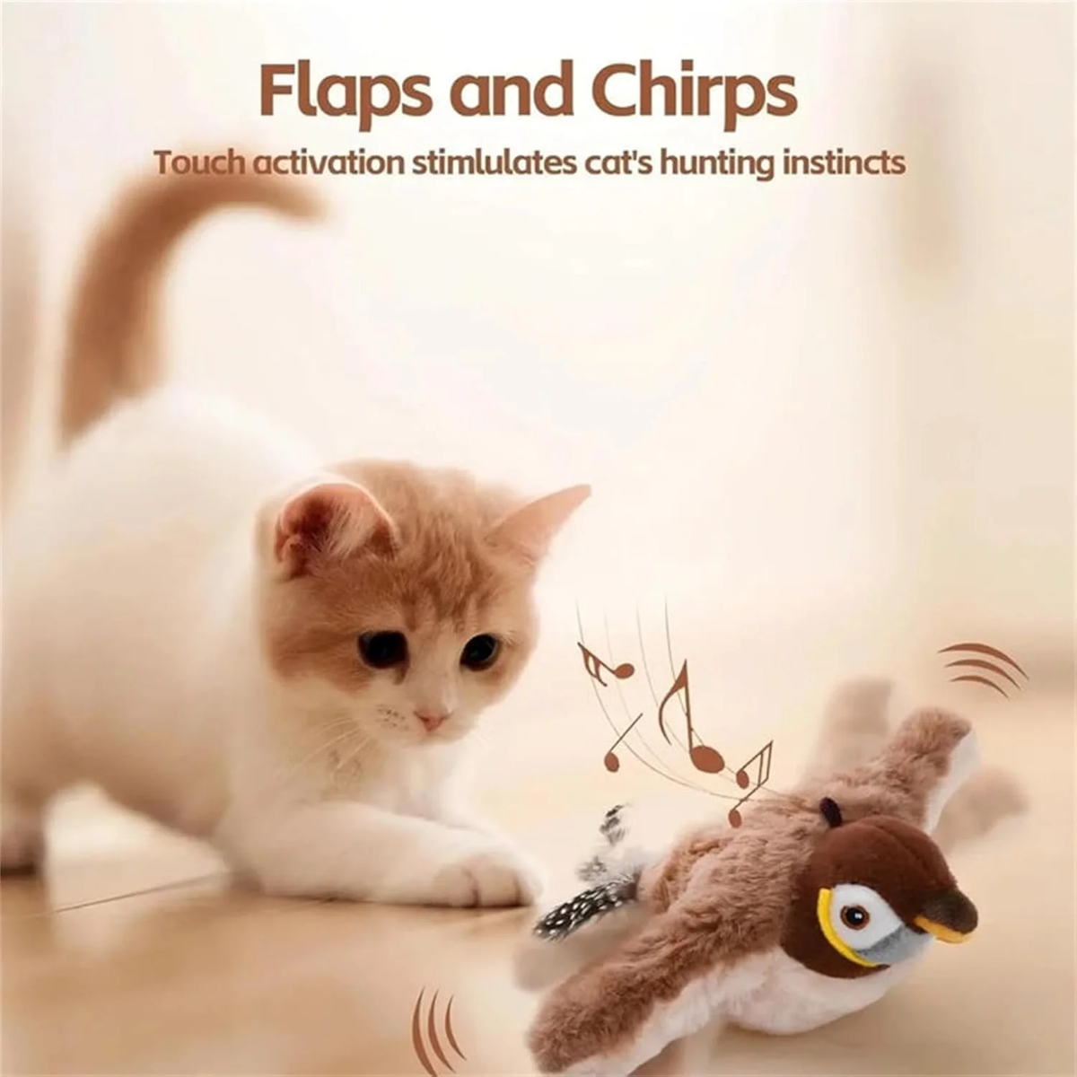 Flappy Bird Cat Toy – Interactive Electric Fluttering Bird for Cats | Motion-Activated, Rechargeable & Irresistible Play